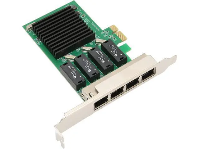 Alt view image 6 of 7 - PCIE NIC Network Card with 4 RJ45 Ports, PCI Express Ethernet LAN Adapter, Compatible with Server, VMware
