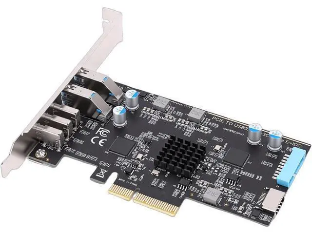 Alt view image 2 of 7 - Jiawu PCIe Adapter Card, HighSpeed PCI Express Adapter for Seamless Data Transfer, 10Gbps PCIe to Type C USB 3.0 for Desktop Computers, MultiPort Expansion