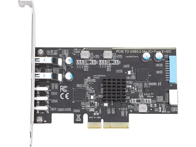Alt view image 4 of 7 - Fabater PCIe to USB C Card, 10Gbps High Speed 5 Ports Multiple Interfaces to 11 Compatibility Plug and Play PCIe Expansion Card, Adapter with Front Panel Expansion for
