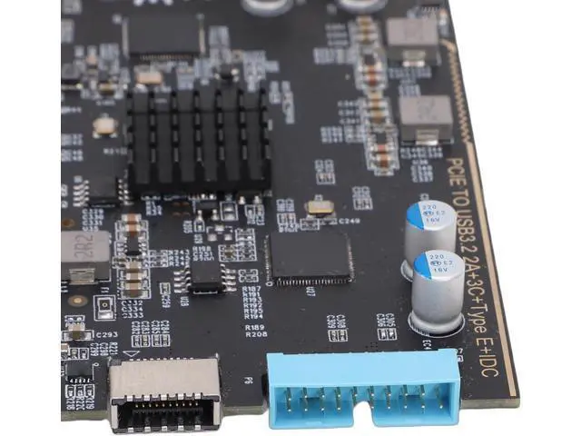 Alt view image 7 of 7 - Fabater PCIe to USB C Card, 10Gbps High Speed 5 Ports Multiple Interfaces to 11 Compatibility Plug and Play PCIe Expansion Card, Adapter with Front Panel Expansion for