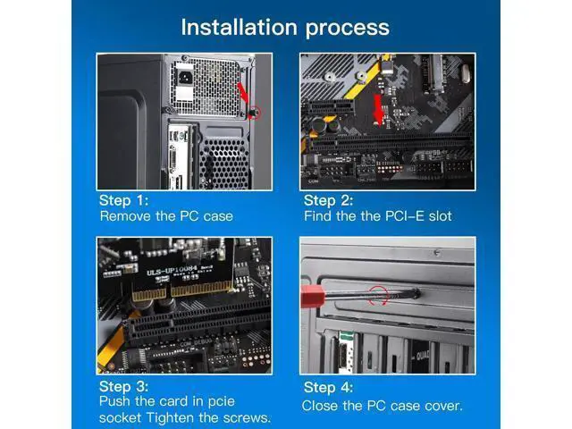 Alt view image 5 of 7 - 8-Port PCIe to USB3.2 Card Expansion 20Gbps 8 Ports 1 Type-C X 4 & 1 TypeA Splitter Adapter UsbC Controller Interface Ultra-Fast Expansion