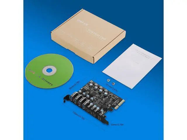Alt view image 6 of 7 - 8-Port PCIe to USB3.2 Card Expansion 20Gbps 8 Ports 1 Type-C X 4 & 1 TypeA Splitter Adapter UsbC Controller Interface Ultra-Fast Expansion