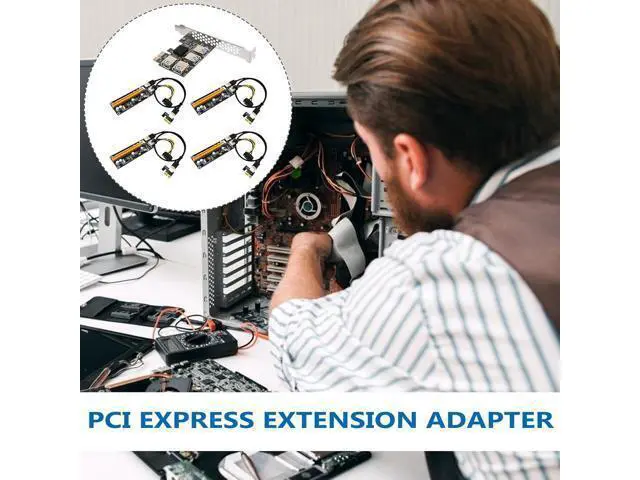 Alt view image 6 of 7 - PCI-E Adapter Card USB Riser Extension Port PCI-E to USB Expansion for Mining Computers Reliable Data Transfer Performance Compatible with Desktop Motherboards