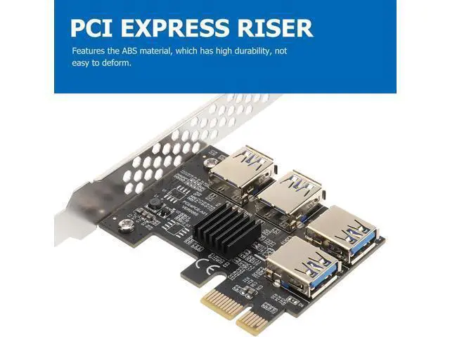 Alt view image 7 of 7 - PCI-E Adapter Card USB Riser Extension Port PCI-E to USB Expansion for Mining Computers Reliable Data Transfer Performance Compatible with Desktop Motherboards