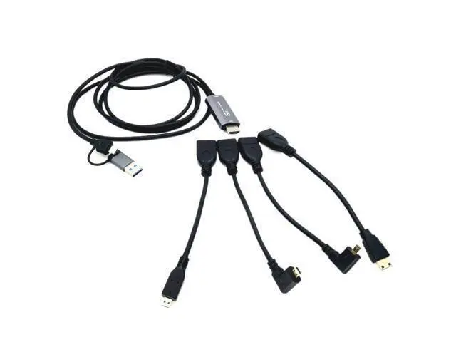 Alt view image 4 of 7 - 2in1 USB to MI NI HDMI-Compatible Video Capture Card Live Streaming Cable(2m Micro 2)