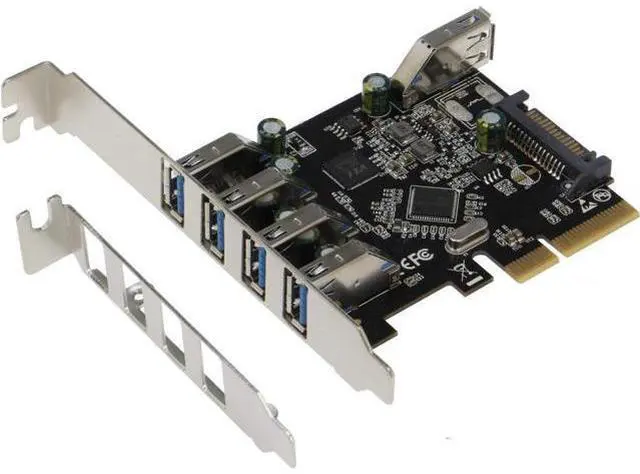 Main image of SEDNA - PCIe 5 Port (4E1I) USB 3.1 Gen II (10Gbps) Adapter Card with Low and Standard Profile Brackets