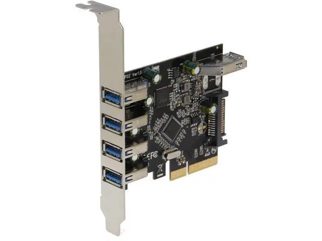 Alt view image 2 of 3 - SEDNA - PCIe 5 Port (4E1I) USB 3.1 Gen II (10Gbps) Adapter Card with Low and Standard Profile Brackets