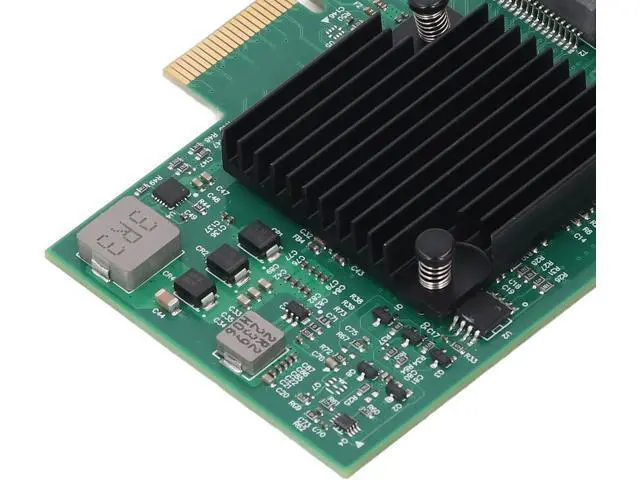 Alt view image 7 of 7 - Gigabit PCIe X4 Network Card with BCM5719 4 Port 1000Mbps Ethernet Adapter with 8 LED Indicators for Desktop, PC Workstation and Server