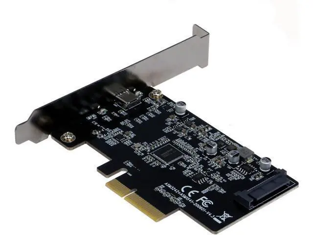 Alt view image 3 of 6 - Sedna - PCIe x4 1 Port USB 3.2 Gen 2x2 Type C (20Gbps) Adapter Card