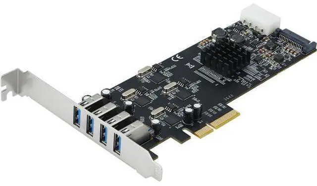 Main image of PCIe 4 to USB3.0 Adapter Card with Four Fast Speed Channel for PC Upgrades