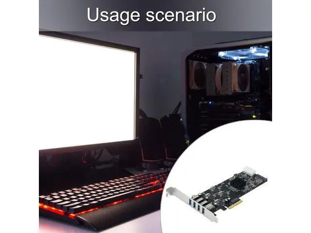 Alt view image 2 of 7 - PCIe 4 to USB3.0 Adapter Card with Four Fast Speed Channel for PC Upgrades
