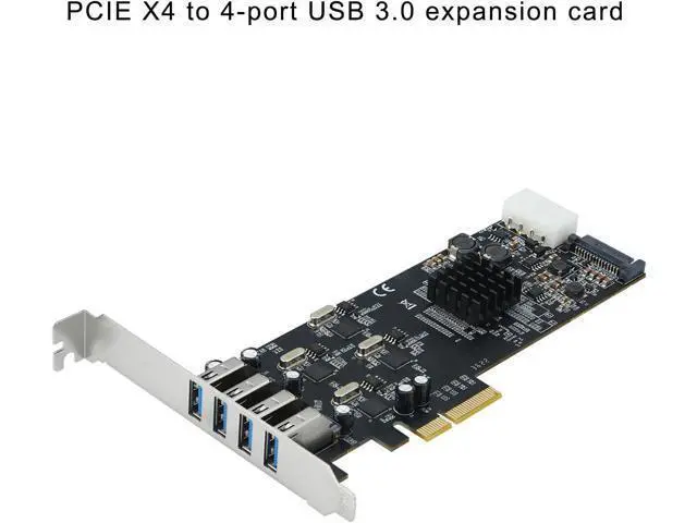 Alt view image 7 of 7 - PCIe 4 to USB3.0 Adapter Card with Four Fast Speed Channel for PC Upgrades