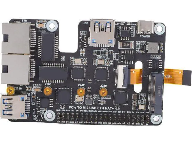 Alt view image 3 of 7 - USB 3.2 Gen1 2.5G ETH M. NVMe Adapter with Gigabit Ethernet Port Plug and Play Functionality