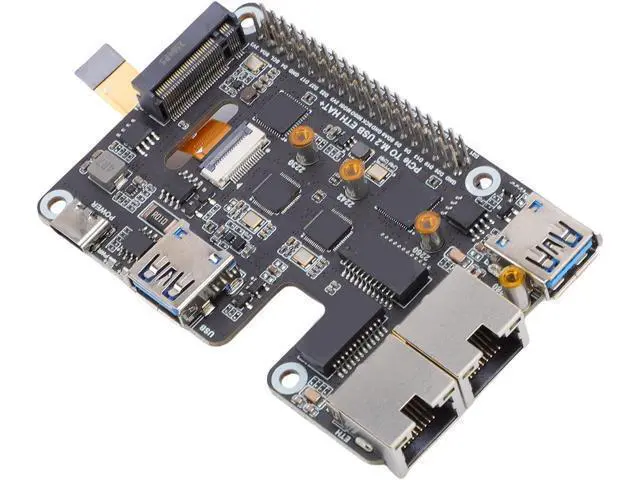 Alt view image 4 of 7 - USB 3.2 Gen1 2.5G ETH M. NVMe Adapter with Gigabit Ethernet Port Plug and Play Functionality