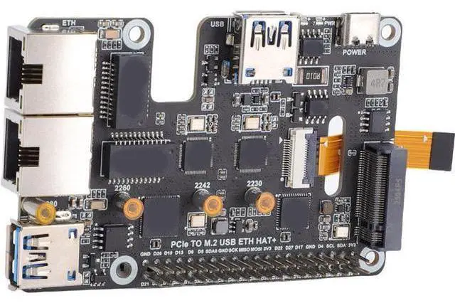 Main image of USB 3.2 Gen1 2.5G ETH M. NVMe Adapter with Gigabit Ethernet Port Plug and Play Functionality