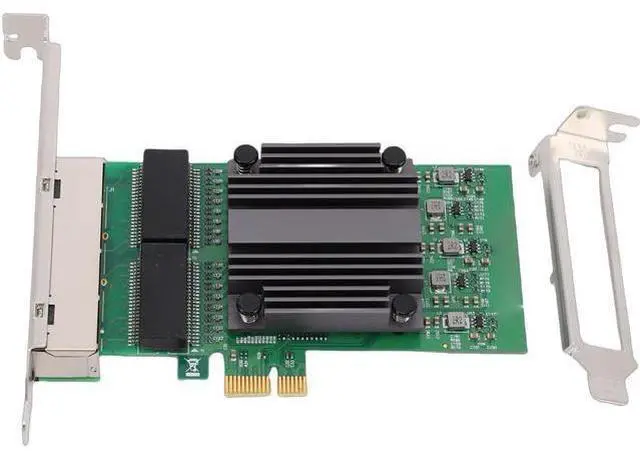 Main image of PCIe X1 4 Port Network Card, 82571 Chip Gigabit Ethernet Adapter with 4 RJ45 Ports, for Industrial PCs and Servers