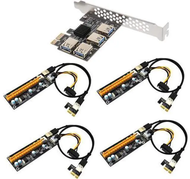 Main image of KALLORY Pci E Extender to USB Port Pci Express Adapter Card with Plated Connectors Superspeed Expansion for Mining and Desktop Practical Multi Port