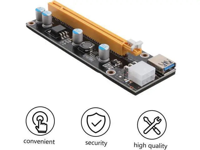 Alt view image 5 of 7 - KALLORY Pci E Extender to USB Port Pci Express Adapter Card with Plated Connectors Superspeed Expansion for Mining and Desktop Practical Multi Port
