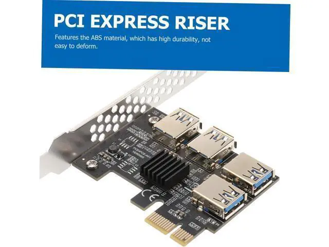 Alt view image 6 of 7 - KALLORY Pci E Extender to USB Port Pci Express Adapter Card with Plated Connectors Superspeed Expansion for Mining and Desktop Practical Multi Port