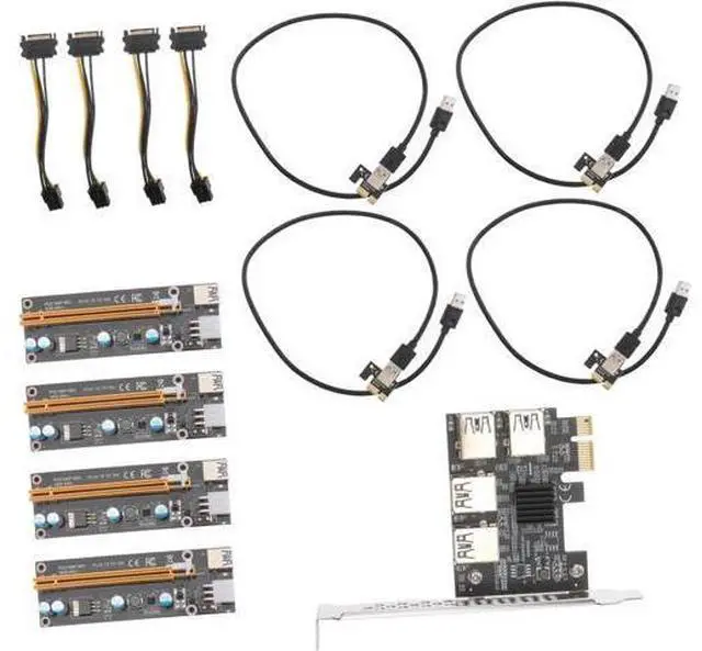 Main image of Pci-e to USB Expansion Card to Pci-e Riser Adapter for Mining Easy Installation with High Reliability Play Design for Gpu Connectivity