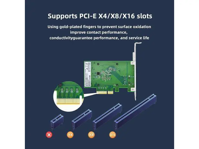 Alt view image 4 of 7 - 10GBASE-T Single Port Server Network Card, PCIe X4 Interface with Marvell AOC107 Chip, Gigabit Ethernet Adapter for Servers/Workstations