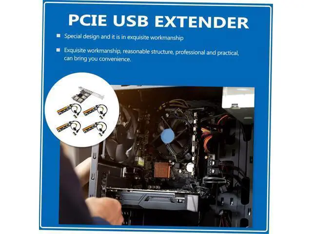 Alt view image 4 of 7 - Pci-e to USB Expansion Card to Pci-e Riser Adapter for Mining Easy Installation with High Reliability Play Design for Gpu Connectivity