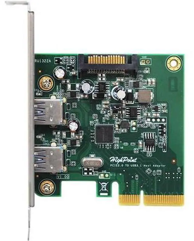 Main image of HighPoint RocketU 1322A 2-Port USB 3.1 PCIe 2.0 Host Adapter