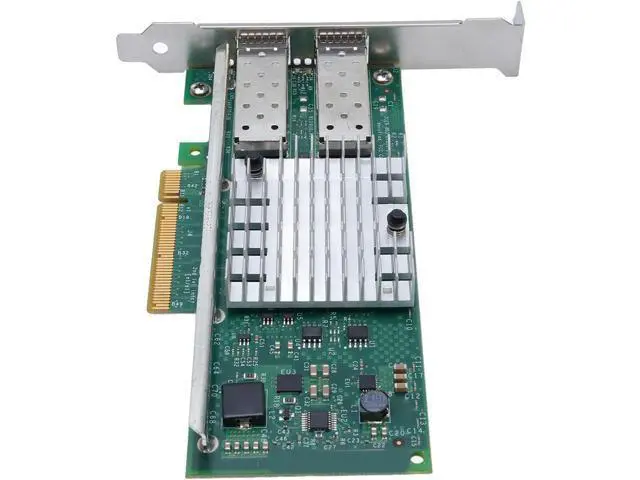 Alt view image 2 of 7 - 10G Dual Port SFP Server Network Card, 82599 Chip 10Gbps Ethernet Adapter for X520-DA2, PCIe X8 Low Profile, Supports Fiber Connection