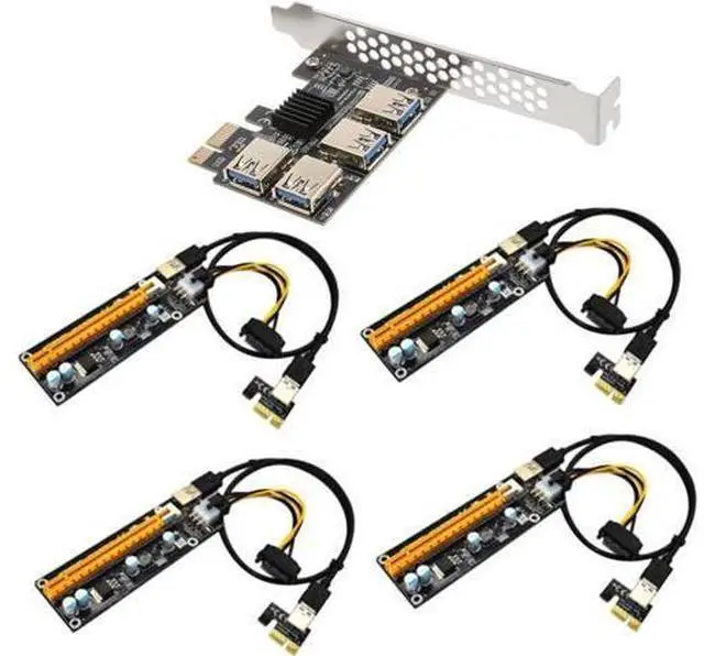 Main image of SEWACC Pci E to Port USB Extender Adapter with Plated Connectors Stable High Performance Pci Express Riser for Gaming and Computer Accessories Easy Plug in Installation and Chassis