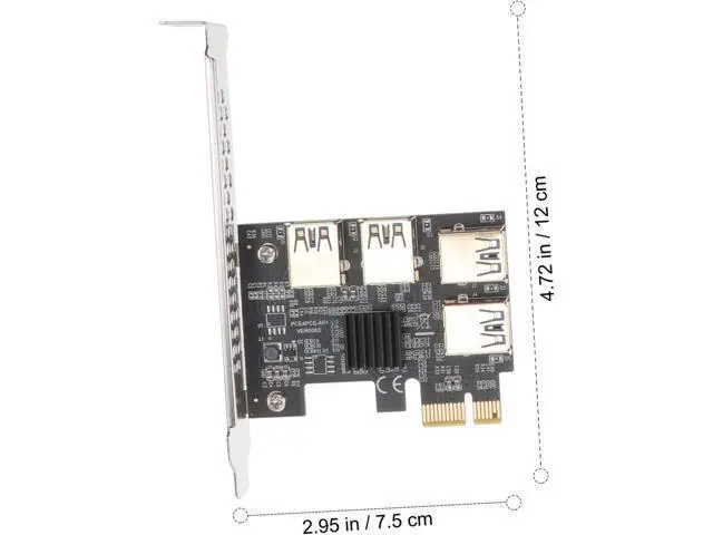 Alt view image 3 of 3 - SEWACC Pci E to Port USB Extender Adapter with Plated Connectors Stable High Performance Pci Express Riser for Gaming and Computer Accessories Easy Plug in Installation and Chassis