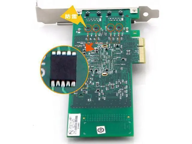 Alt view image 3 of 6 - Dual-port Gigabit Ethernet Server Adapter PCI-E Gigabit Ethernet Dual port E1G42ET