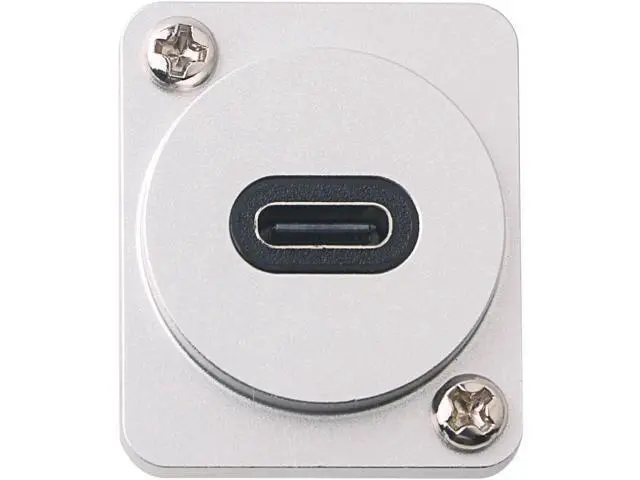 Alt view image 3 of 6 - USB USBC Type C Typec Female to Female F-F Panel Mount Extention Round Metal Adapter(Black)