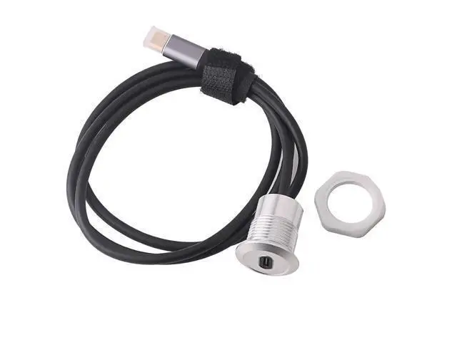 Alt view image 3 of 5 - USB USBC Type C Typec Female to Female F-F Panel Mount Extention Round Metal Adapter