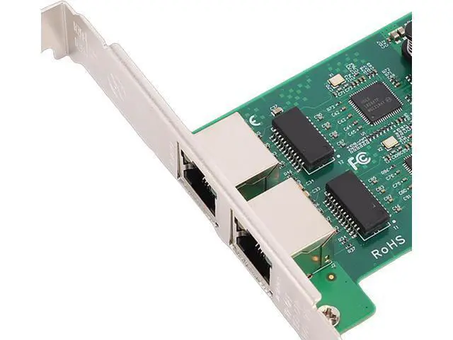 Alt view image 6 of 7 - Jectse Dual Port Network Card 2 x RJ45 Gigabit Ethernet Adapter with Controller Gold Plated for Desktop PC 10 100 1000Mbps Wired Connection