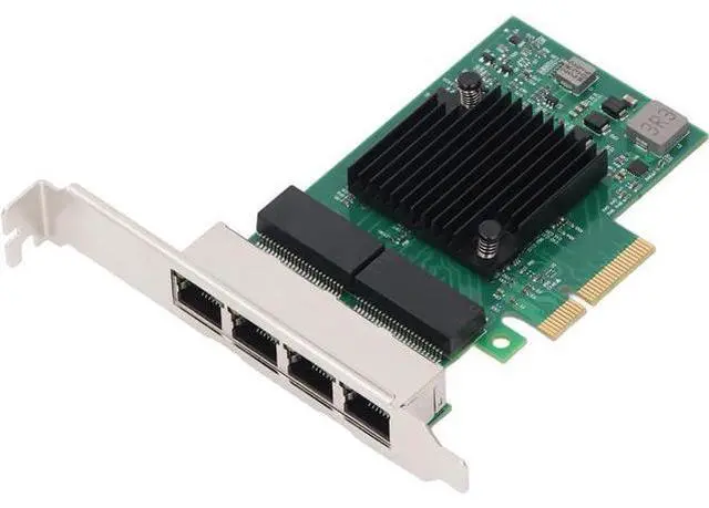 Main image of Gigabit PCIe X4 Network Card with 4 Ports, High Speed Ethernet Adapter for Server, Desktop, Workstation, Efficient and Reliable