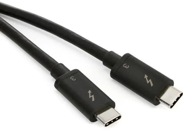 Main image of C2G USB Cable, USB C Cable, Thunderbolt 3 Cable, Black, 1.5 Feet (0.45 Meters), Cables to Go 28840