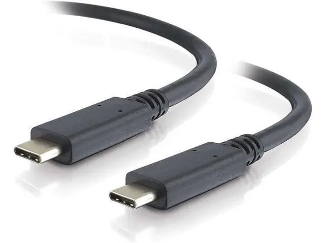 Alt view image 2 of 2 - C2G USB Cable, USB C Cable, Thunderbolt 3 Cable, Black, 1.5 Feet (0.45 Meters), Cables to Go 28840