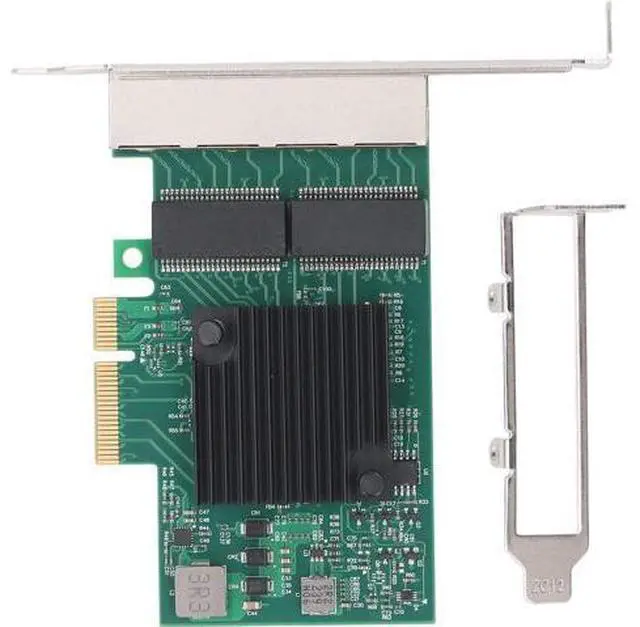 Main image of Gigabit PCIe X4 Network Card with BCM5719 4 Port 1000Mbps Ethernet Adapter with 8 LED Indicators for Desktop, PC Workstation and Server