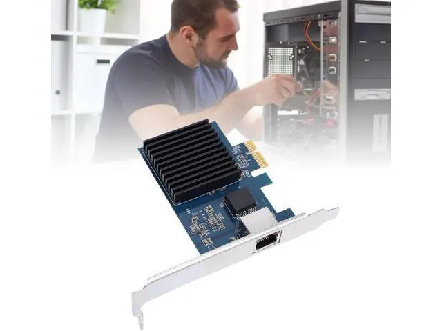Alt view image 2 of 7 - Zunate 10Gb PCIe NIC Network Card, RJ45 Ethernet Adapter PCI Express Gen4 X1 to 10 Gigabit LAN with RTL8127 Chipset NBASE T Support PXE VLAN Jumbo Frame for Desktop