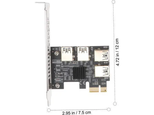 Alt view image 3 of 7 - STOBOK Pci-e to USB Extender Riser Play Pcie Adapter for Mining High Reliability with Direct Motherboard Connection Easy Installation for Graphics Cards