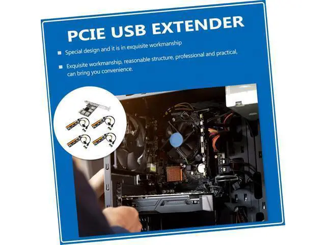 Alt view image 7 of 7 - STOBOK Pci-e to USB Extender Riser Play Pcie Adapter for Mining High Reliability with Direct Motherboard Connection Easy Installation for Graphics Cards