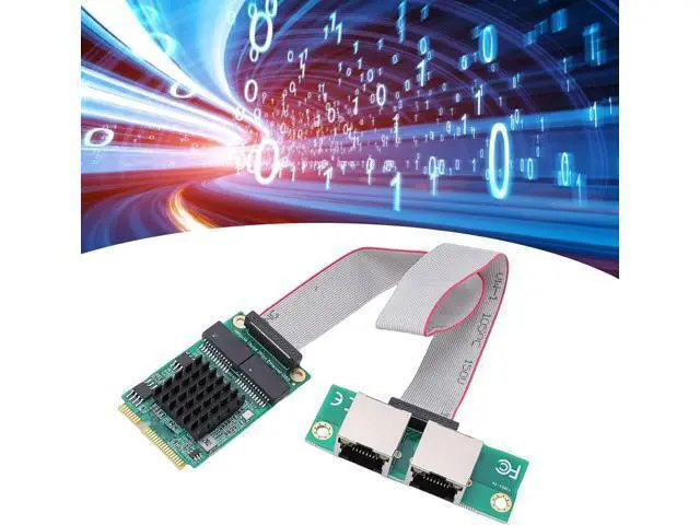 Alt view image 6 of 7 - Fabater Mini PCIe Gigabit Ethernet Adapter, 10 100 1000Mbps RJ45 Dual Port Network Card for Industrial PCs and Single Board Computers, Support I350 Controller