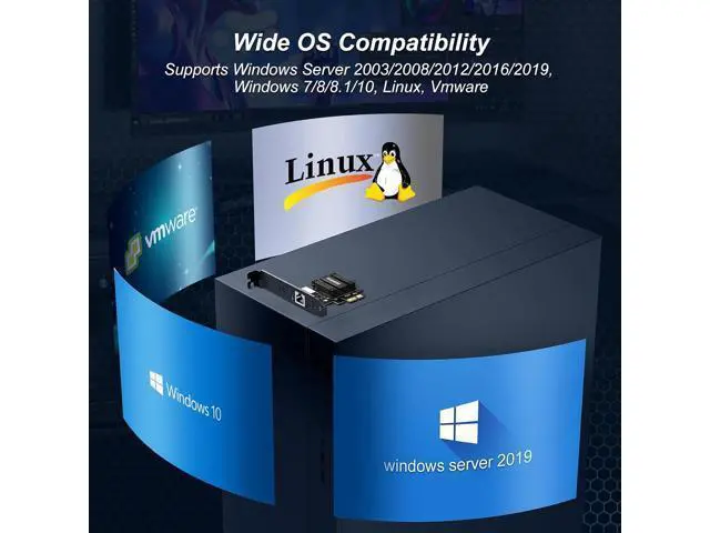 Alt view image 5 of 7 - 10G PCIe Network Card, YuanLey 10G Base-T Ethernet Card with Realtek RTL8127AT Conrtoller, PCIE to 10Gb RJ45 Ethernet Adapter NIC Compatible with PCI Express X1,X4,X8,X16, Support WOL