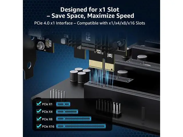 Alt view image 6 of 7 - 10G PCIe Network Card, YuanLey 10G Base-T Ethernet Card with Realtek RTL8127AT Conrtoller, PCIE to 10Gb RJ45 Ethernet Adapter NIC Compatible with PCI Express X1,X4,X8,X16, Support WOL