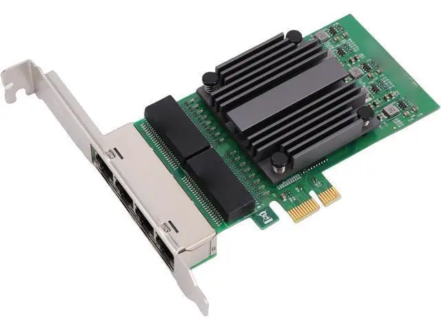 Alt view image 6 of 7 - Yunseity PCIe X1 4 Port Network Card, Gigabit Ethernet Adapter with 82571 Chip and 4 RJ45 Ports, for Industrial PCs and Servers