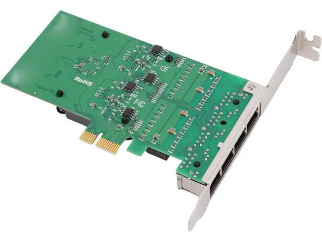Alt view image 7 of 7 - Yunseity PCIe X1 4 Port Network Card, Gigabit Ethernet Adapter with 82571 Chip and 4 RJ45 Ports, for Industrial PCs and Servers