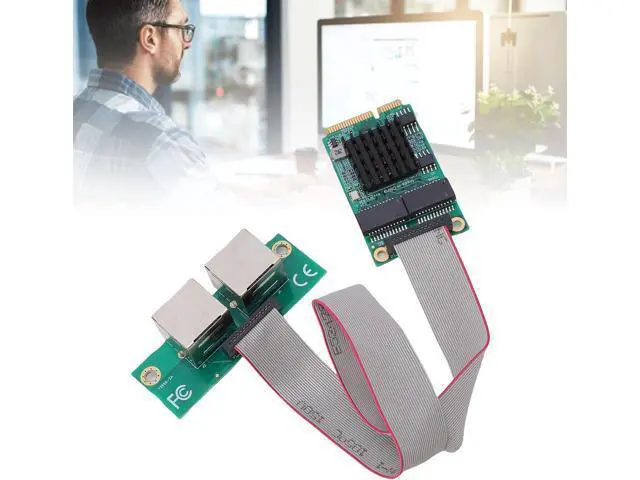 Alt view image 5 of 7 - Fabater Mini PCIe Gigabit Ethernet Adapter, 10 100 1000Mbps RJ45 Dual Port Network Card for Industrial PCs and Single Board Computers, Support I350 Controller