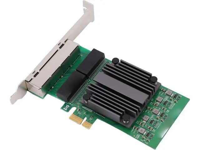 Alt view image 7 of 7 - SUNGOOYUE PCIe X1 4 Port Network Card, Gigabit Ethernet Adapter with 82571 Chip and 4 RJ45 Ports, for Industrial PCs and Servers