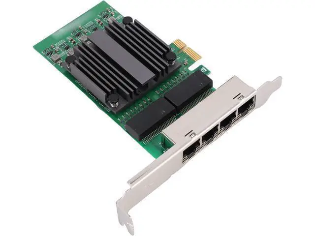 Alt view image 2 of 7 - SUNGOOYUE PCIe X1 4 Port Network Card, Gigabit Ethernet Adapter with 82571 Chip and 4 RJ45 Ports, for Industrial PCs and Servers