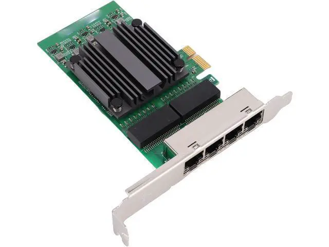 Alt view image 4 of 7 - SUNGOOYUE PCIe X1 4 Port Network Card, Gigabit Ethernet Adapter with 82571 Chip and 4 RJ45 Ports, for Industrial PCs and Servers
